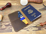 Handmade Leather Passport Wallet