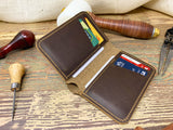 Vertical Leather Bifold Wallet