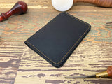 Black Leather Passport Wallet