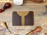 Custom handmade brown leather wallet