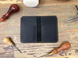 Black Handmade Mens Leather Wallet