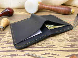 Black Bifold Leather Wallet